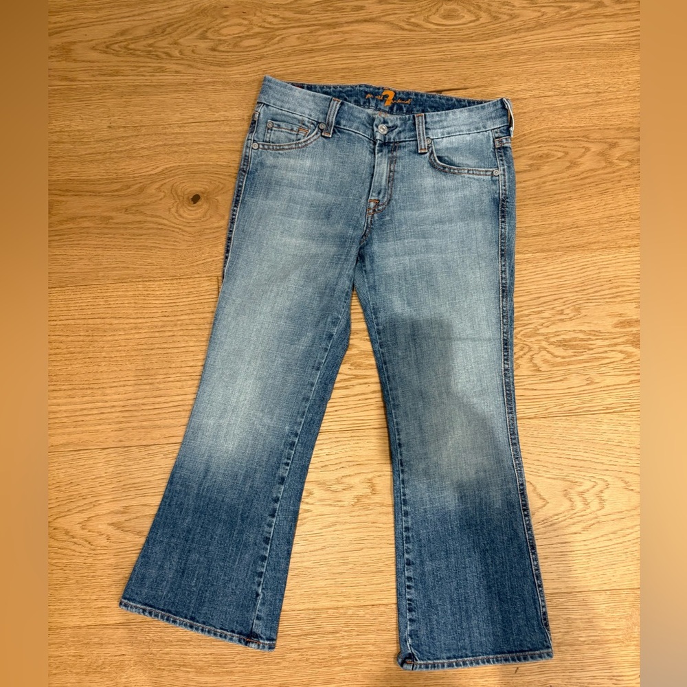 7 For All Mankind Light Blue Flare Jeans